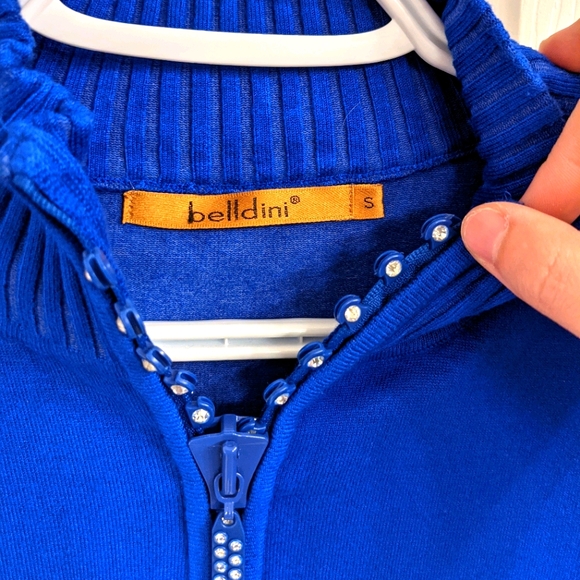 3 for $15 Blue sequinned cardigan - Picture 2 of 4